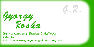 gyorgy roska business card